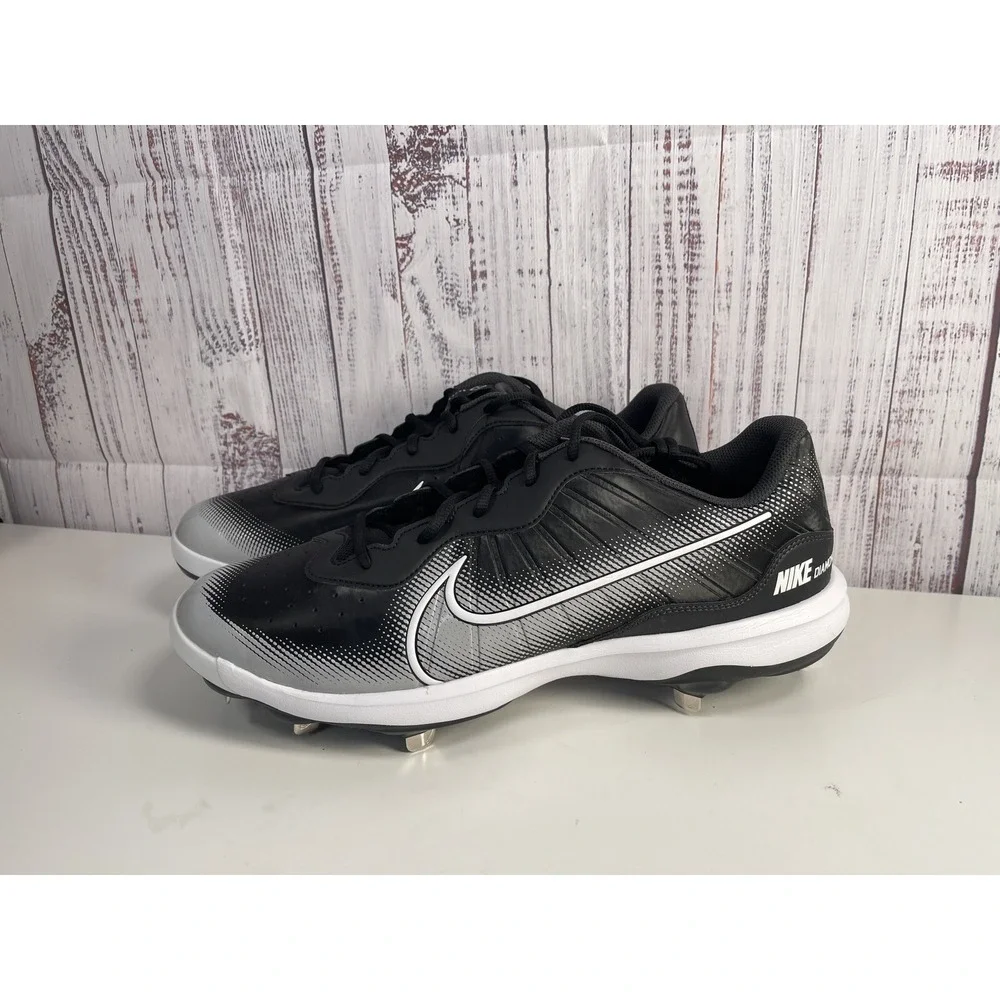 Nike Diamond Baseball Cleats Metal Mens 14 Black Grey DJ6516-010